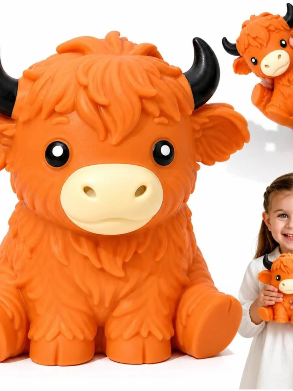 Giant Highland Cow Squishy, Jumbo Squishies 5.5